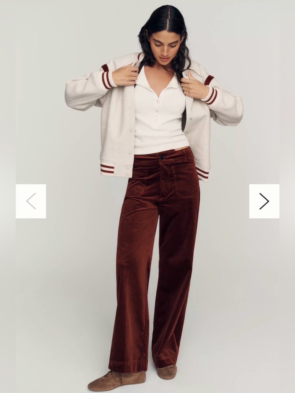 Maeve Colette Corduroy High-Rise Wide-Leg Full-Length Pants Tall